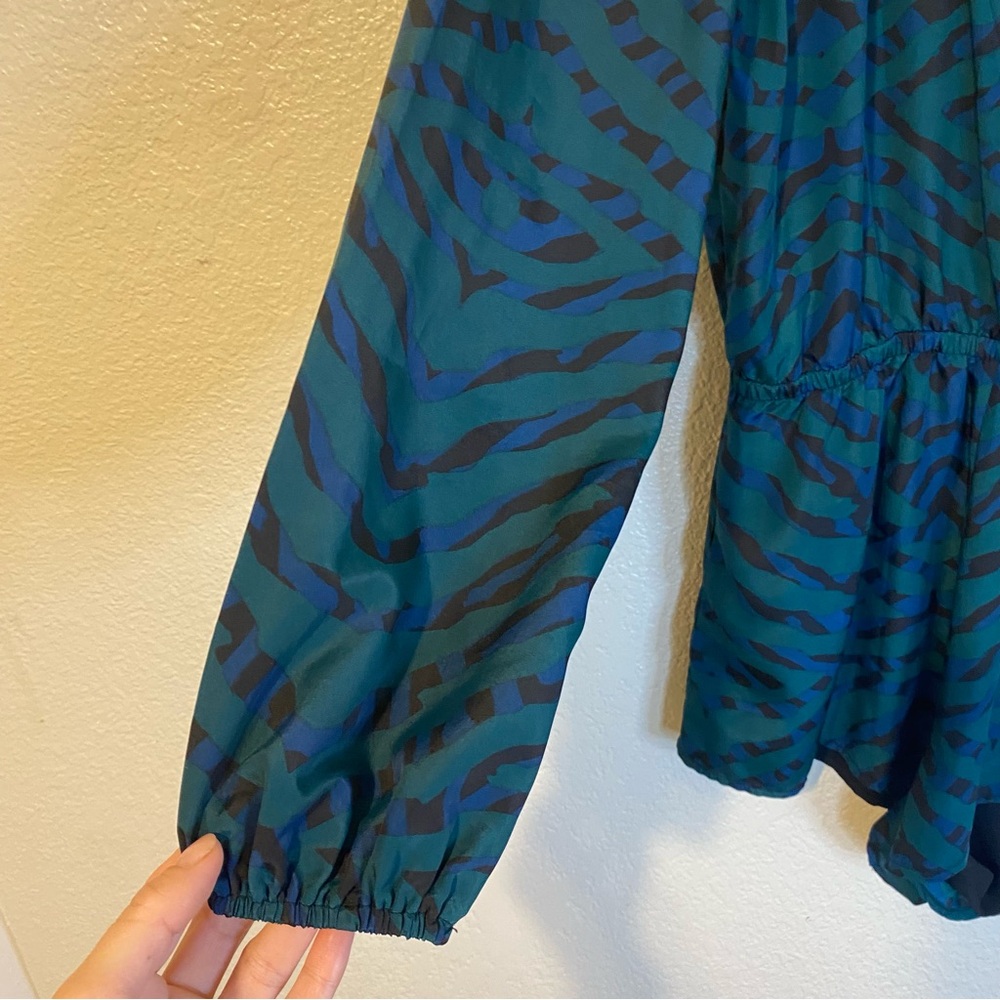 Lovers + Friends Monday to Friday Zebra Print Romper in Evergreen Animal Size S - Picture 5 of 7